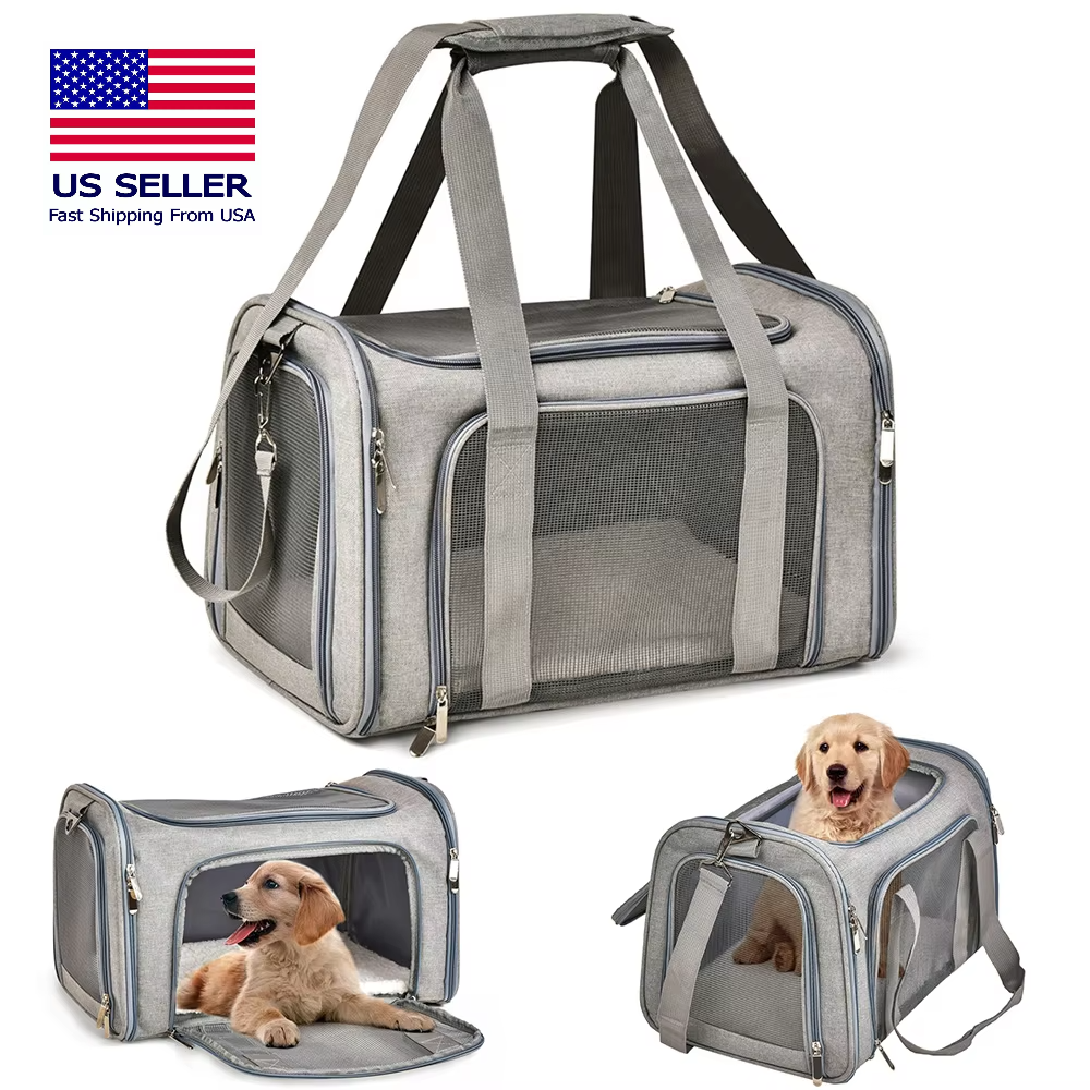 Airline Approved Soft-Sided Pet Carrier for Small Dogs & Cats – Travel Bag